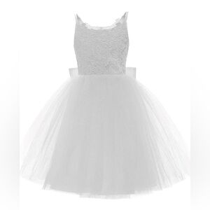 Girls Lace Tule Ball Gown